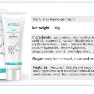 EFERO 40g Natural Hair Removal Cream Depilatory Cream Painless Effective Body Leg Hair Remover Hair Cream 4 Beauty-Health Natural Hair Removal Cream Depilatory Painless 1