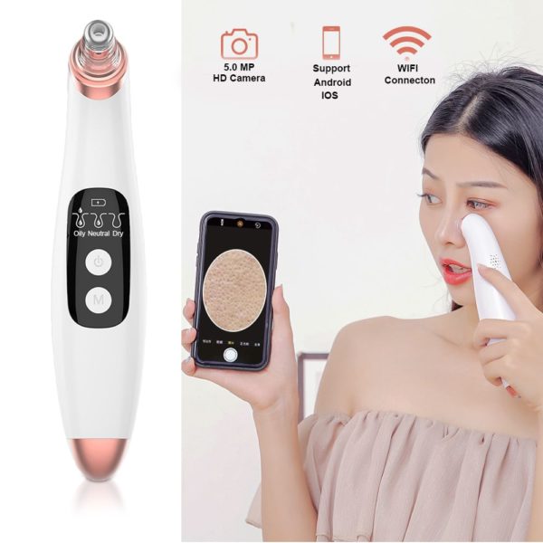 New Arrival Smart WIFI Visual Blackhead Remover Vacuum Suction Pore Cleaner Built in 20X 5 0MP Beauty-Health Smart WIFI Visual Blackhead Remover