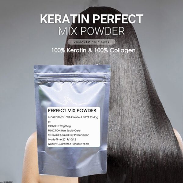 100 Collagen and 100 Keratin Perfect Mix Powder Natural Hair Scalp Care Vitamins Treatment BCCA for 2 Beauty-Health Natural Hair Scalp Care Vitamins