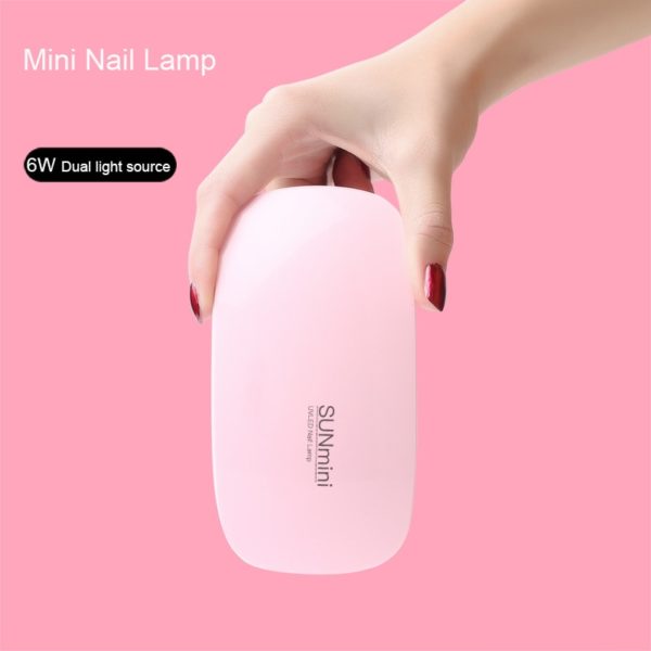 1PC Portable Nail Dryer 6W UV LED Nail Lamp For Nail Polish Gel Manicure Apparatus Manicure 2 Beauty-Health 1PC Portable Nail Dryer 6W UV LED Nail Lamp