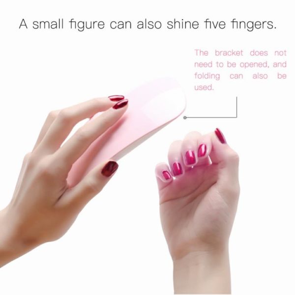 1PC Portable Nail Dryer 6W UV LED Nail Lamp For Nail Polish Gel Manicure Apparatus Manicure 3 Beauty-Health 1PC Portable Nail Dryer 6W UV LED Nail Lamp