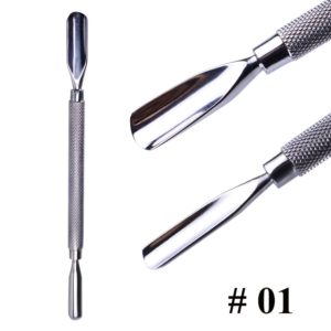1pcs Double ended Stainless Steel Cuticle Pusher Dead Skin Push Remover For Pedicure Manicure Nail Art 3 Beauty-Health Cuticle Pusher Dead Skin Push Remover