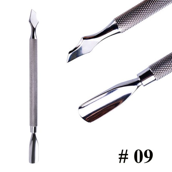 1pcs Double ended Stainless Steel Cuticle Pusher Dead Skin Push Remover For Pedicure Manicure Nail Art 5 Beauty-Health Cuticle Pusher Dead Skin Push Remover