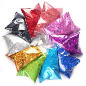 50g Bag Holographic Nail Glitter Powder Colorful Mixed Size Hexagon Flakes Sequins Nail Art Decoration Pigment 13 Beauty-Health Nail Glitter Powder