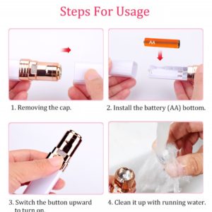 Electric Hair Shaving Device Perfect Hair Removal Lipstick Shape Female Facial Epilator Painless Safety Female Body 3 Beauty-Health Electric Hair Shaving Device