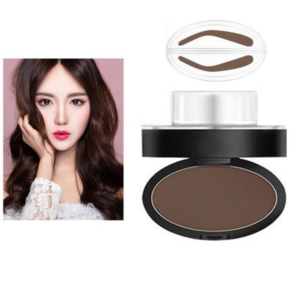 New 3 Seconds Quick Makeup Brow Eyebrow Powder Stamp Waterproof Powder Palette for Perfect Eyebrows Eye 4 Beauty-Health Brow Eyebrow Powder Stamp
