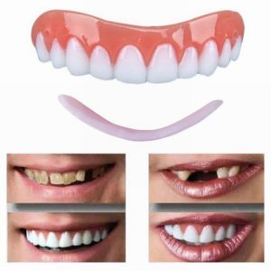Silicone Upper Lower False Teeth Perfect Instant Smile Veneers Cosmetic Teeth Veneer Dentures for Woman and 3 Beauty-Health Cosmetic Teeth Veneer Dentures
