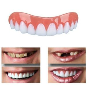 Silicone Upper Lower False Teeth Perfect Laugh Veneers Dentures Paste Oral Hygiene Tools Fake Teeth Instant 1 Beauty-Health Fake Teeth Instant Smile Teeth