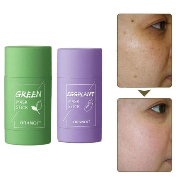 Cleansing Green Stick Green Tea Stick Mask Purifying Clay Stick Mask Oil Control Anti acne Eggplant 4 Beauty-Health Cleansing Green Stick Green Tea Stick Mask