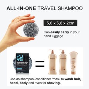 Gray White Hair Color Dye Treatment Bamboo Charcoal Clean Detox Soap Bar Black Hair Shampoo Shiny 1 Beauty-Health Mega Shop