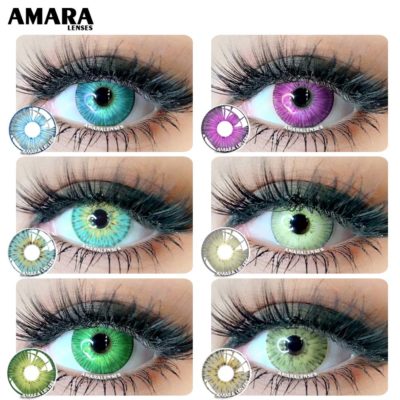 AMARA Color Contact Lenses 1Pair York PRO Series Beauty Pupilentes Color Contacts Lens Cosplay Colored Contact Beauty-Health Parallax Shop